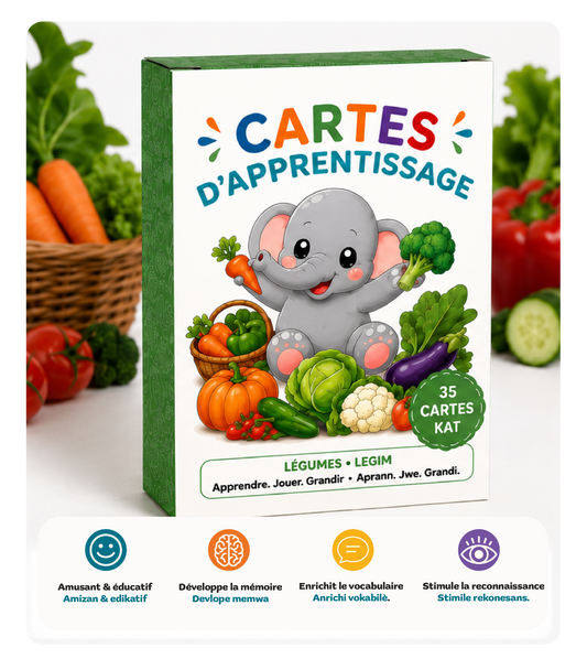 Vegetables Flashcards – Haitian Creole