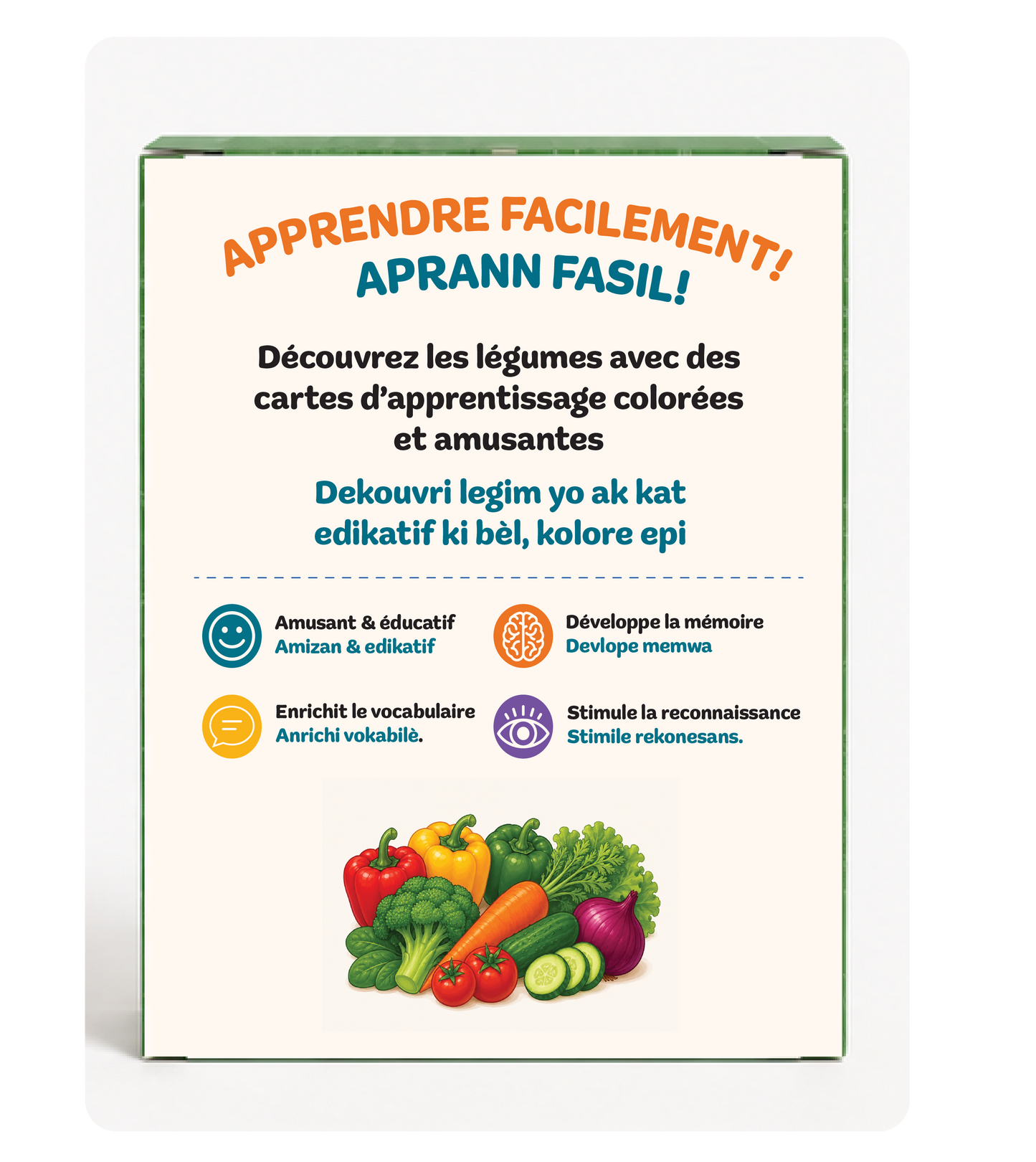 Cartes d'apprentissage des fruits – Créole haïtien