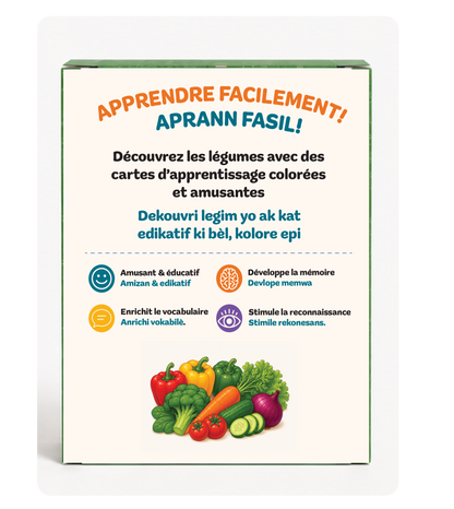 Cartes d'apprentissage des fruits – Créole haïtien